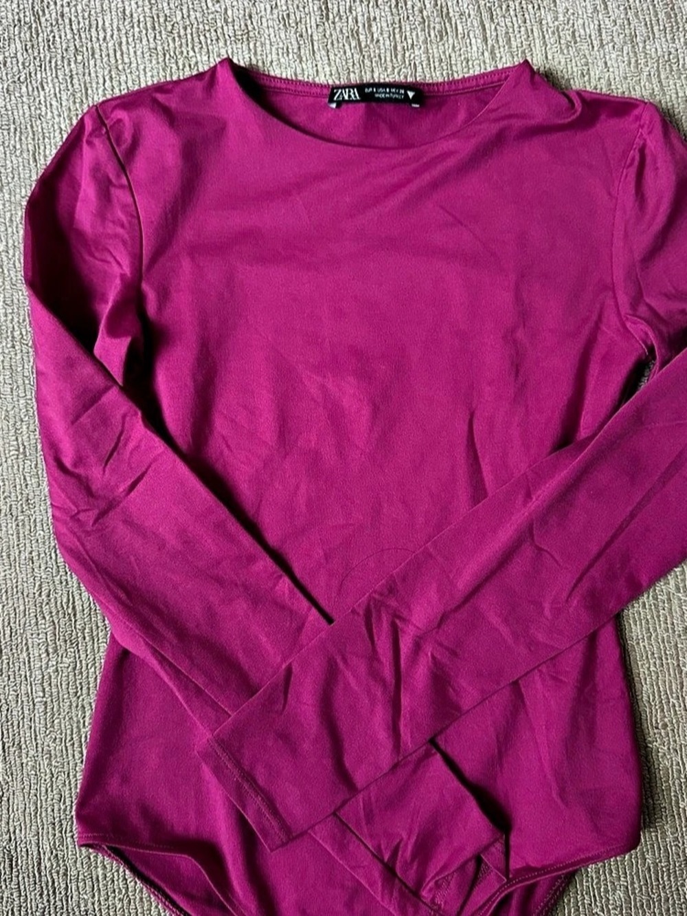 Zara Long Sleeve Bodysuit in Pink Size XS Like New